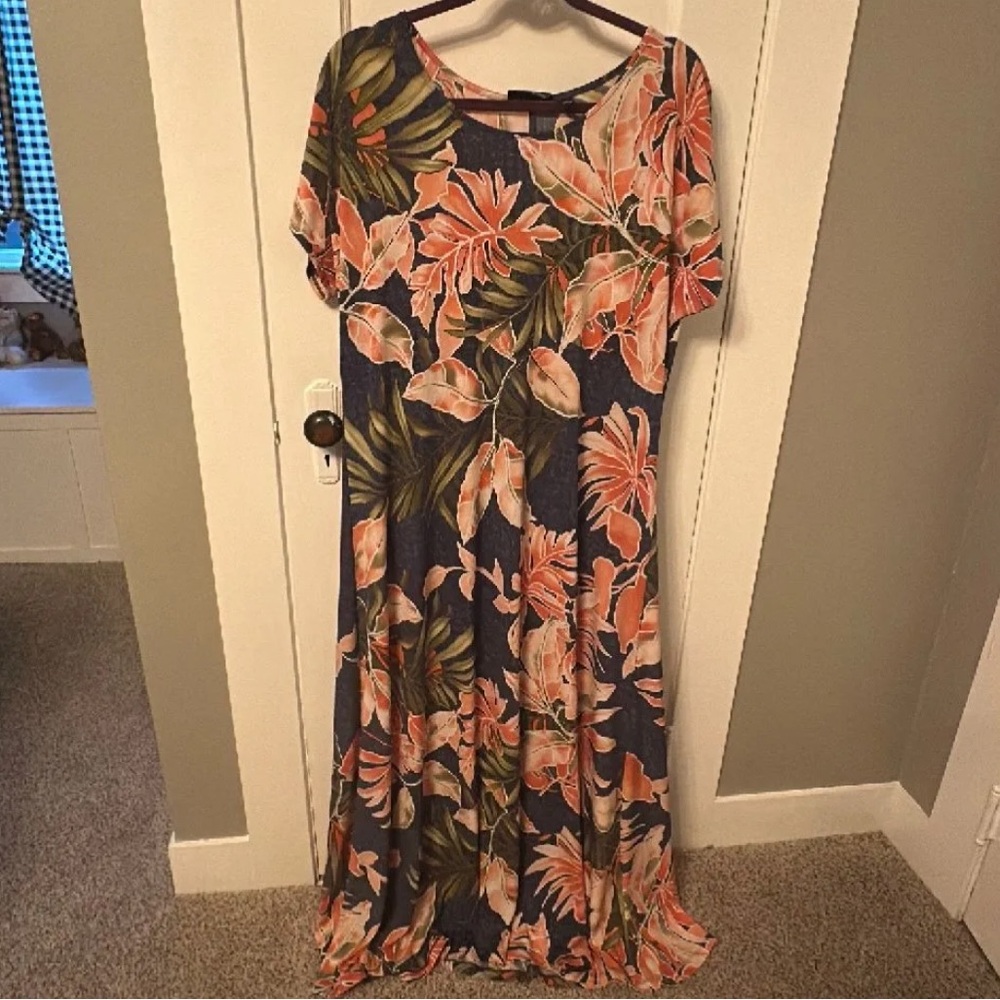 Blue floral maxi